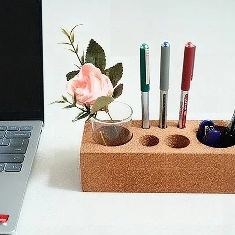 Stationery Organizer: natural cork desk for corporate gifting