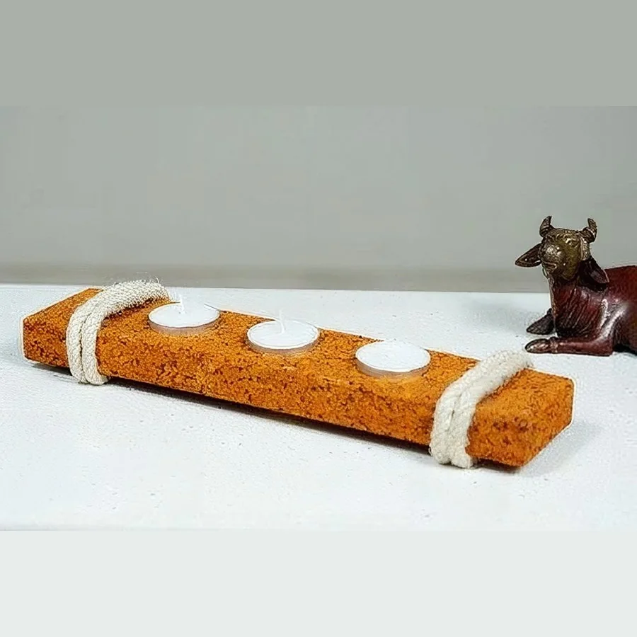 Flat Tea Light Holder 3 in 1: natural cork tea lights for hotels, restaurants and cafes
